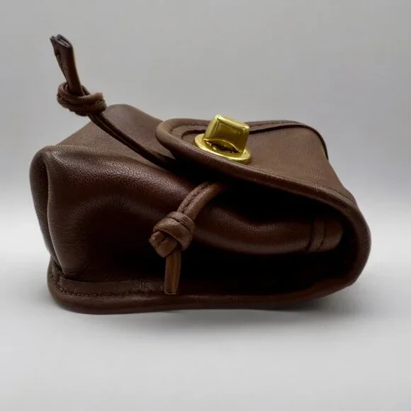 Vintage Coach Mahogany Brown Mini Turnlock Daypack Key Fob Keychain - Picture 6 of 10